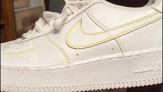 How to clean and unyellow all white sneakers Airforce 1 [upl. by Mose333]