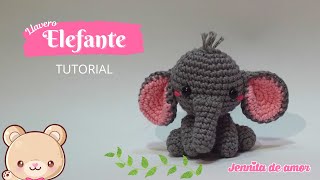 ELEFANTE Llavero Amigurumi Tutorial [upl. by Mailliwnhoj]