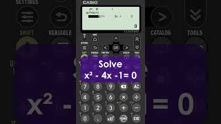 Solving A Quadratic Equation On A Casio fx991CW Classwiz Calculator casiocalculator [upl. by Nauqe120]