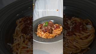 Spaghetti Meatballs🍝 easyrecipe cooking shorts [upl. by Kelsey843]