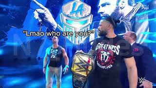 When LA Knight trolled Roman Reigns with the ultimate disrespect [upl. by Fay]