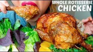 BIG BITES ASMR WHOLE ROTISSERIE CHICKEN 먹방 SAVAGE Eating Sounds No Talking suellASMR [upl. by Chantalle156]