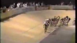 Trexlertown Velodrome 1993 Stephen Pate Crash [upl. by Noerb]