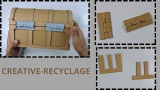 Comment fabriquer un loquet et une charnière avec du carton Fait mainrecyclage [upl. by Adnohral]