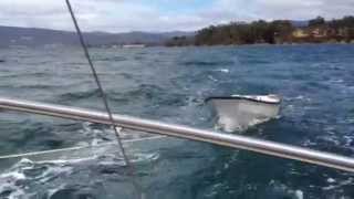 Hartley TS21 yacht quotChristinaquot sailing in Tasmania [upl. by Ahsiuqel]