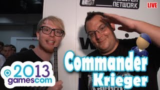 CommanderKrieger  Gamescom 2013  Playtimes TV Interview [upl. by Llevart551]