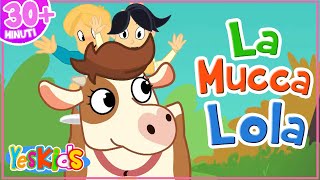 La Mucca Lola  30 minuti di Canzoni per Bambini di YesKids [upl. by Aivekal]