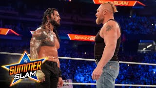 Brock Lesnar shocks Roman Reigns with SummerSlam return SmackDown Dec 31 2021 [upl. by Kadner]