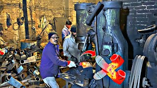 How Genius Blacksmith Made Adze Hammer  Iron Process Of Forging Adze Hammer In Factory [upl. by Bores]