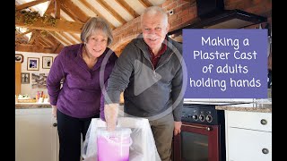 How to make a romantic hand cast at home  Two adults holding hands cast [upl. by Brant]