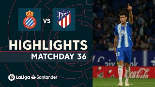 Resumen de RCD Espanyol vs Atlético de Madrid 33 [upl. by Atirhs]