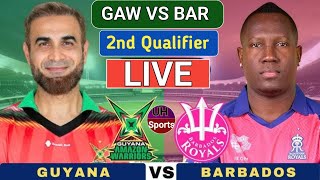 CPL Live Guyana Vs Barbados 2nd Qualifier Match Live Score amp Commentary Live Cricket Match Today [upl. by Tenrag144]