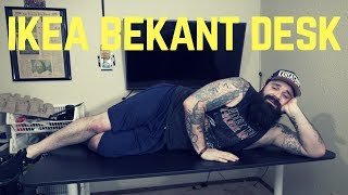 IKEA 63quot Bekant Desk Setup  Unbox and Assembly [upl. by Nagle]