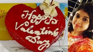 No Frosting No Egg No Butter No Hand Blender Valentines Day special cake  Eggless red velvet cake [upl. by Aikrahs]