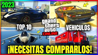 GTA5 Online 2023  10 VEHICULOS QUE DEBES TENER SI o SI COCHES AVIONES HELICOPTEROS amp MÁS Mystic [upl. by Humberto]