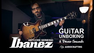 Ibanez AS93 FMLVLS Electric Guitar  Unboxing amp Demo Sounds [upl. by Alatea]