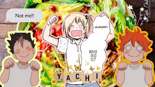 Haikyuu Chat Story  Kardashian SpOf  Salad Thief 🥗  FT HinaYachiNoya 🎉 [upl. by Rojam641]