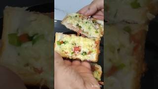 Bread Pizza Recipe at home breakfastrecipe breadrecipe pizzarecipe breadpizza shorts [upl. by Toddy309]