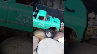 chevrolet c10 scx24 axial rockcrawler rocks testing the mods on the c10 [upl. by Amity]