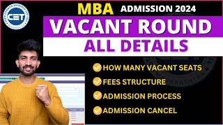 MBA Vacant Round Admission Process 2024  MBA Vacant Round Detail Process 2024 [upl. by Luas]