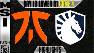 FNC vs TL Highlights Game 4  MSI 2024 Lower Round 1 Knockouts Day 10  Fnatic vs Team Liquid G4 [upl. by Sheply]