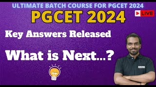 PGCET 2024  KEA PGCET 2024 MBA MCA  Key Answers Released  What is Next [upl. by Rehotsirk]