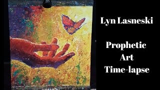 Prophetic painting timelapse by Lyn Lasneski at Shawn Bolz meeting [upl. by Henrik]