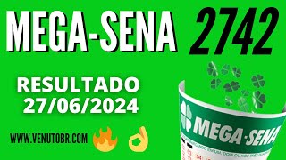 🍀 Resultado MegaSena 2742 [upl. by Naillimixam]