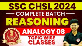 SSC CHSL 2024  SSC CHSL Reasoning Classes 2024 By Vikas Sir  Analogy Reasoning 08 [upl. by Connolly]