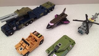 TRANSFORMERS G1 COMBATICONS AND BRUTICUS VIDEO TOY REVIEW [upl. by Kcuhc]