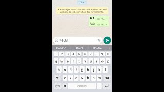 How to BoldItalicUnderline text in Whatsapp watch quickly [upl. by Gherardo]