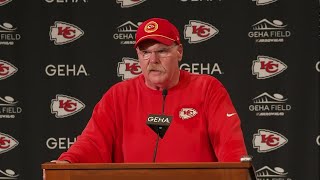 ChiefsBuccaneers game Chiefs head coach Andy Reid reacts to overtime victory [upl. by Lrat474]