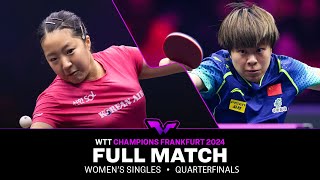 FULL MATCH  Shin Yubin vs Wang Yidi  WS QF  WTTFrankfurt 2024 [upl. by Martell]