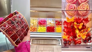 Satisfying ASMR Ice drawer restock 🍇🍓 [upl. by Kcirddec]