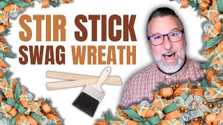 Fall Stir Stick Swag Wreath and Centerpiece  Fall DIYs  Easy DIYs  wreath DavesWreaths [upl. by Dnivra]