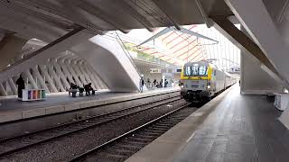 LiègeGuillemins BE departure NMBS S41 5010 with destination Aachen Hbf DE 30102024 [upl. by Kinom]