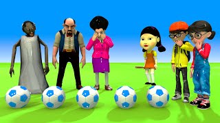 Scary Teacher 3D vs Squid Game Play Football Goal 5 Times Challenge Win or Lose [upl. by Notnirt]