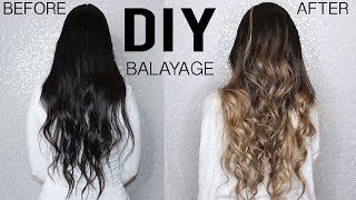 HOW TO DIY BALAYAGEOMBRE HAIR TUTORIAL AT HOME  FROM DARK TO BLONDE [upl. by Martella]