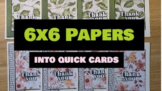 CHOP IT UP  Turn 6x6 Patterned Paper Into Quick amp Easy Handmade Cards In Just A Few Minutes [upl. by Hurlee]