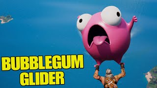 Fortnite New Glider GameplayBUBBLOON  Bubblegum Glider [upl. by Minda910]