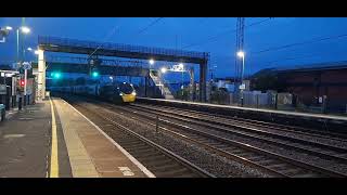 Rugeley Trent Valley Railway Station 390157 AWC Pendolino passes on 1A50 on 27th October 2024 [upl. by Ellehcit]