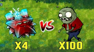 4 Fusion Plants Vs 100 imp Zombie  Who Will Win PVZ 1 Fusion Challenge [upl. by Scherman421]