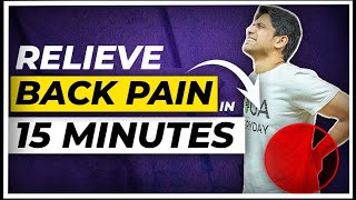 9 Exercises for BACK PAIN RELIEF in Hindi  Follow Along  Saurabh Bothra Yoga [upl. by Ardnaed]