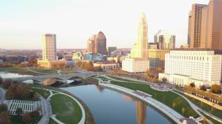 4k Aerial Flyover Columbus Ohio Downtown [upl. by Clercq]