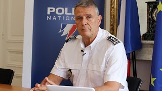 Le commissaire divisionnaire Stéphane Folcher présente les réservistes de la Police nationale [upl. by Oria]