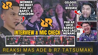 RRQ HOSHI KE FINAL UPPER REAKSI R7 amp MAS ADE INTERVIEW amp MIC CHECK RRQ HOSHI VS GEEK FAM MPL ID S14 [upl. by Sander]