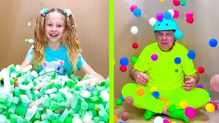 Nastya Mystery Colored Boxes Challenge and other funny kids stories [upl. by Kelcy]