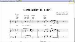 Somebody to Love by Queen  Piano Sheet MusicTeaser [upl. by Rednaeel]