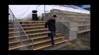 Descending Stairs with a Hip Disarticulation Prosthesis [upl. by Gallagher]