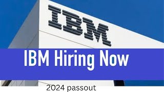 IBM HIRING off campus 2024 batch [upl. by Aniras623]